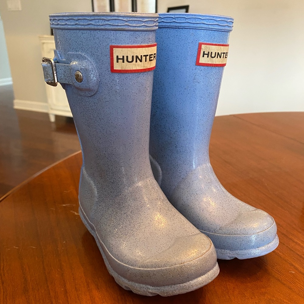 Hunter rain boots, kid size 9. EUC